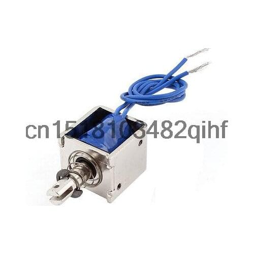 DC 12V 2A Push Pull Type Open Frame Solenoid Electromagnet 10mm 20N 4.4LB