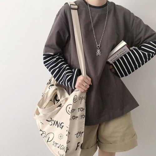 Exquisite Tote Bags Large Capacity Student Bags Shoulder Sloping Cross Bag Simple Casual Bags For Femal