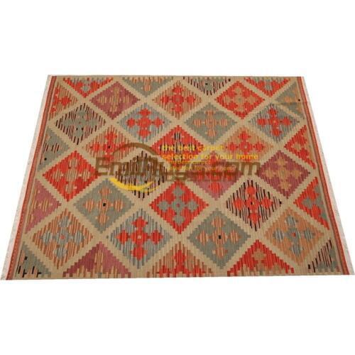 Kilim Carpet Wool Handmade Turkish Carpet Carpets For Living Room Geometric Rug Ethnic Style Natural Sheep Wool