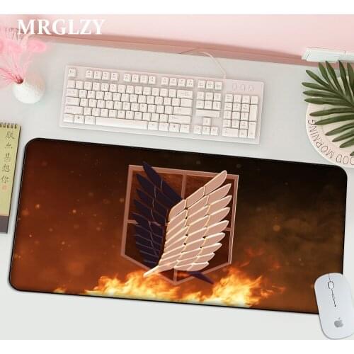 Attack on Titan Xxl Mousepad Multi-size Anime Mouse Carpet Deskmat Gaming Keyboards Pad Xiaomi 90x40 Under Hand Work Office