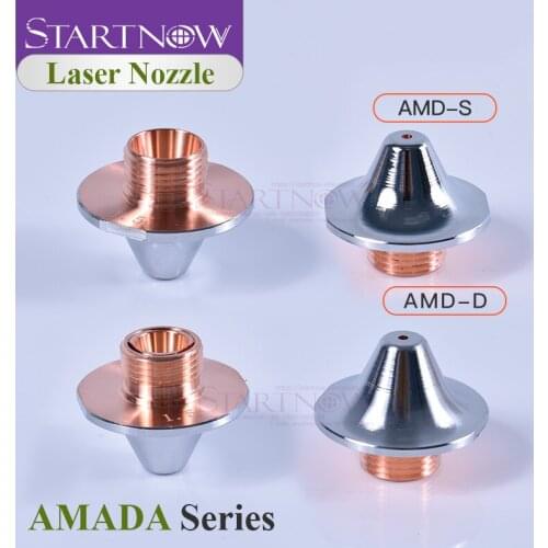 Startnow AMADA Laser Cutting Nozzles AMD For Optical Fiber Metal Machine Head Caliber 1.0 1.2 1.5 2.0 Single Double Accessories