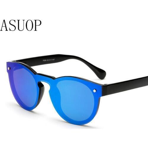ASUOP 2019 new fashion ladies sunglasses classic retro brand design mens glasses UV400 oval transparent crystal driving goggles