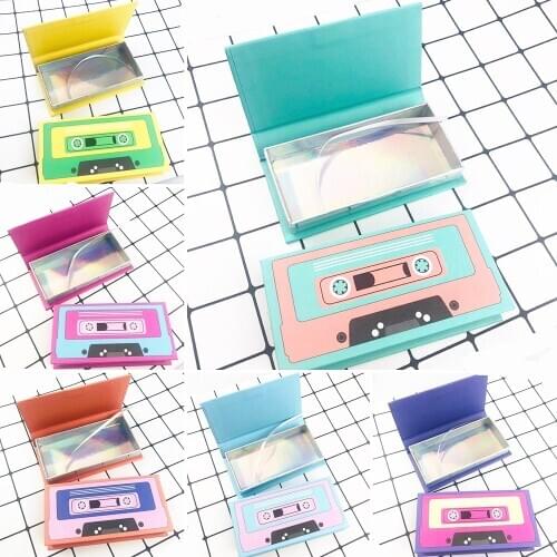 Wholesale Eyelash Packaging Box Recorder Empty Lash Packaging Rectangle Case 25mm Mink Lashes Box Eyelashes Package makeup