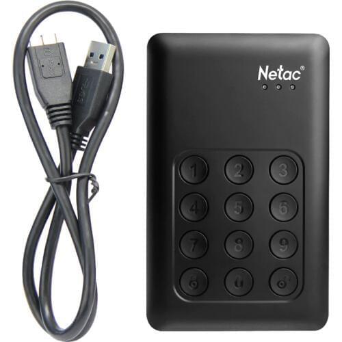 Original!!! Netac K390 1TB 2TB USB 3.0 2.5" Portable HDD AES Hardware Encryption Mobile External Hard Disk Drive for Desktop PC