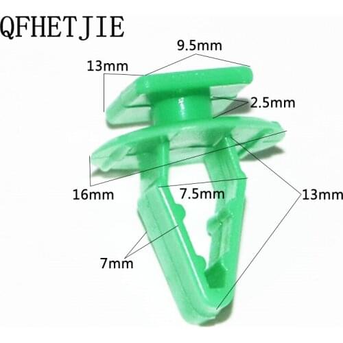 QFHETJIE 100Pcs Auto Trim Board Fasteners Car Deflector Water Collecting Plate Plastic Fixed Clips For Honda