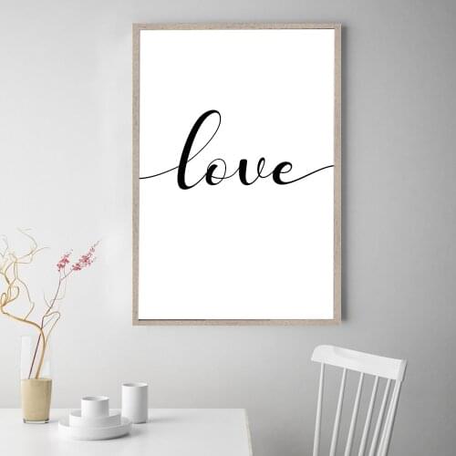 Family Home Letter Canvas Painting Wall Art Nordic Posters and Prints Love Decorativas