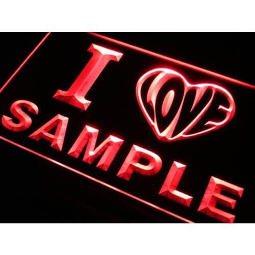 V-tm Name Personalized Custom I Love Series Neon Light Signs with On/Off Switch 7 Colors 4 Sizes