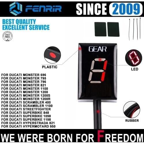 Motorcycle Ecu Plug Mount 1-6 Speed Gear Display Indicator for Ducati Monster 696 796 795 821 1100 1200 Scrambler Streetfighter