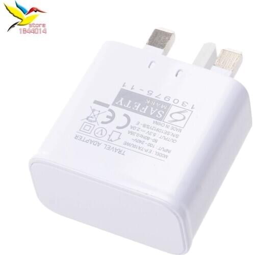 Good quality Fast charger 5V 2A UK push third foot Plug Wall Charger adapter For Samsung Galaxy Note 3 4 S6 s7 s8 100pcs