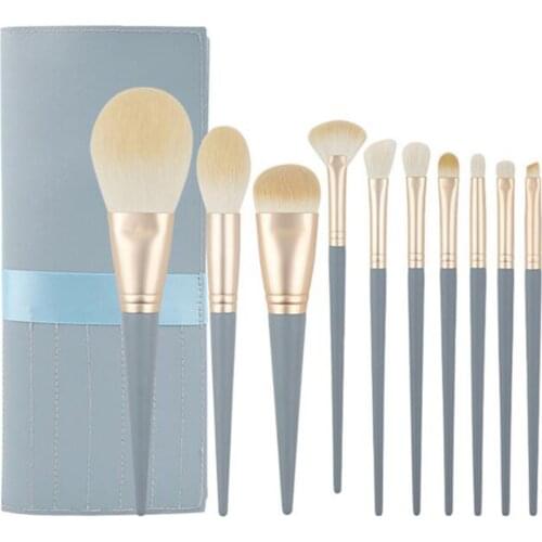 10pcs Makeup Brushes Set With Bag Blush Contour Foundation Blending Powder Brush Makeup Tool Cosmetic Tool Makeup Brush Set