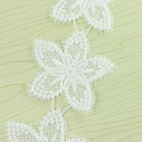2yards / a lot of high quality 7.5cm wide white cotton lace clothing accessories