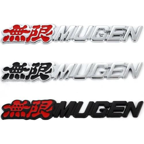 3D Metal MUGEN Emblem Badge Decals Grille Car Sticker For Honda Accord Civic CRV Crosstour H-RV nsx Pilot Odyssey City CRZ