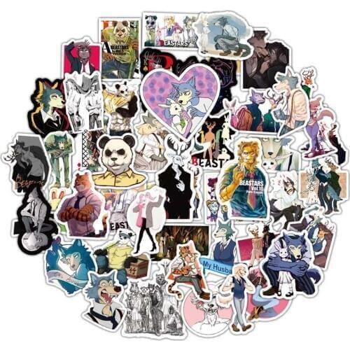 50Pcs Cartoon Film Stars BEASTARS Sticker For Scrapbook Card DIY Decoration Car Motorcycle Refrigerator Guitar Skateboard Trunk