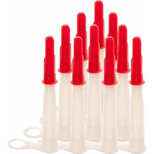 50pcs per Set Caulking Nozzle Pack of 50 Silicone Tube Nozzle Caps - Re-sealable Mastic Cartridge Spare Nozzles Screw Covers