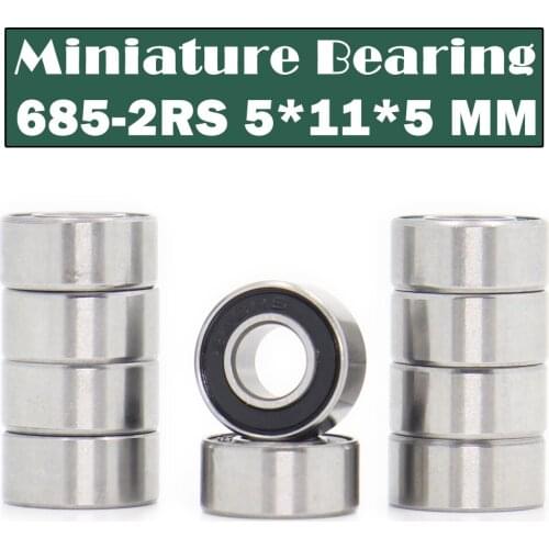 685-2RS Bearing 5x11x5mm ( 10 PCS ) ABEC-1 Miniature Flanged 685RS Ball Bearings L-1150VV