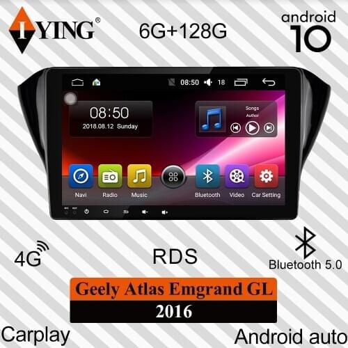 IYING For Geely Atlas Emgrand GL 2016 Car Radio Multimedia Video Player Navigation GPS DSP Carplay Android 10 No 2din 2 din dvd