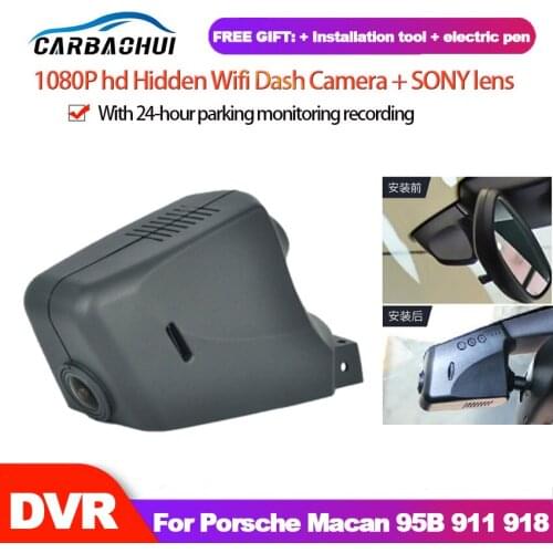 Car Wifi DVR Driving Video Recorder Dash For Porsche Cayenne Macan 2012-2015 Novatek 96658 Night vision high quality HD 1080P