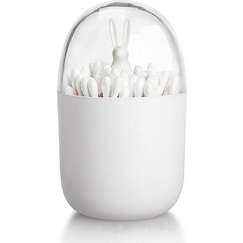 Cotton Swab Holder, Small Q-tips Toothpicks Storage Organizer (Rabbit)
