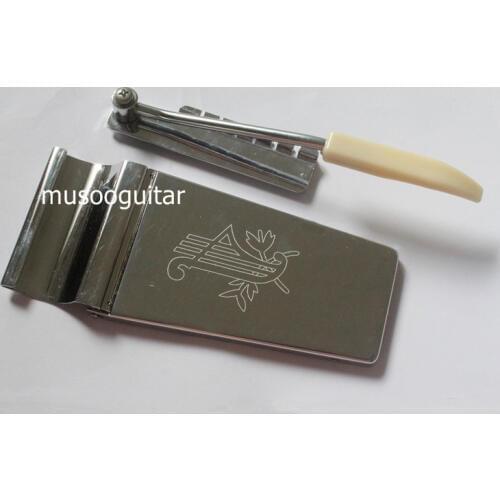 Long Verson Maestro Vibrola Tremolo with G logo In Nickel