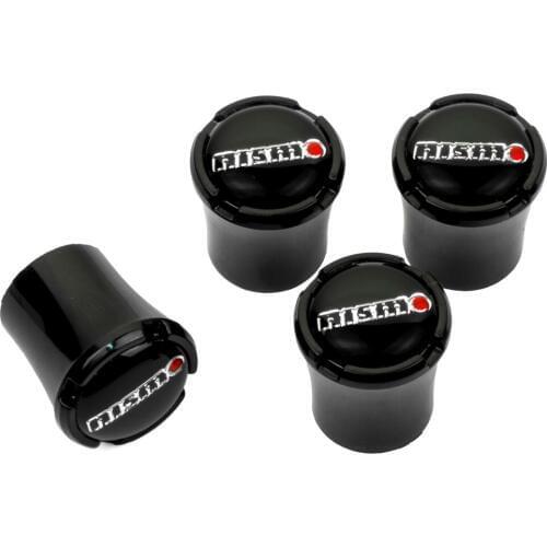 For Nismo Logo for Nissan X-Trail T32 370Z Tiida Qashqai Juke Note Sylphy Leaf Auto Wheel Accessories Car Tyre Valve Caps