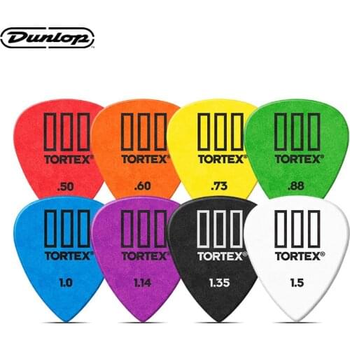 Dunlop Guitar Picks Tortex TIII Plectrum Mediator Bass Acoustic Electric Accessories Classic Guitar Picks 0.5mm-1.50mm Picks