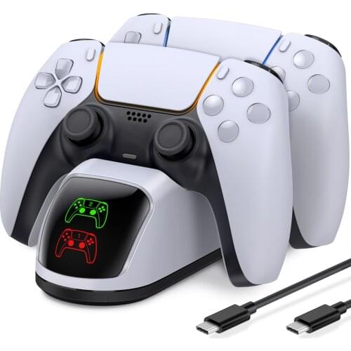 Dual Fast Charger for PS5 Controller Type-C Charging Cradle Dock Station With LED Indicator for Playstation 5 Gamepads Joystick