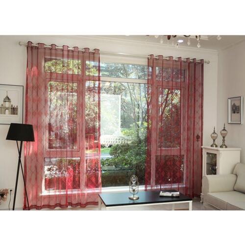 European Embroidered Voile Curtains Bedroom Sheer Curtains for Living Room Tulle Window Curtains/Panels Window Screening