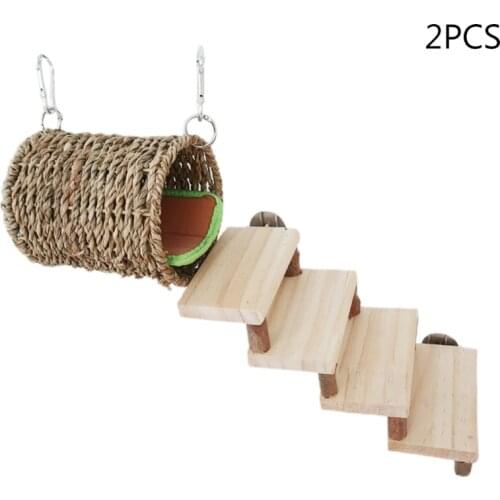 Hamster Tunnel Bed Climbing Ladder Cage Playground Chew Toys Rat Habitat Shelter