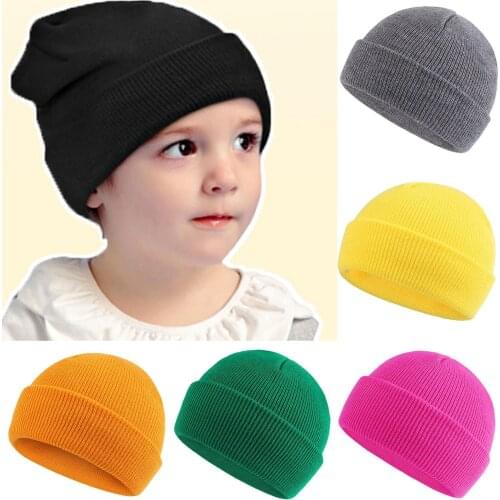 Classic Knitt Beanie Cap Infant Newborn Baby Boy Girl Hat Warm Children Baby Autumn Winter Girls Hat For Kids Toddler Bonnet Cap