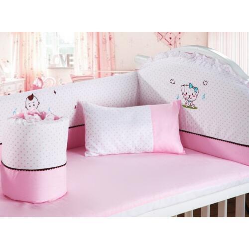 6PCS girl boys baby bedding set baby crib bumper kit berco baby bumper baby bed bumper ,include(4bumpers+sheet+pillow)