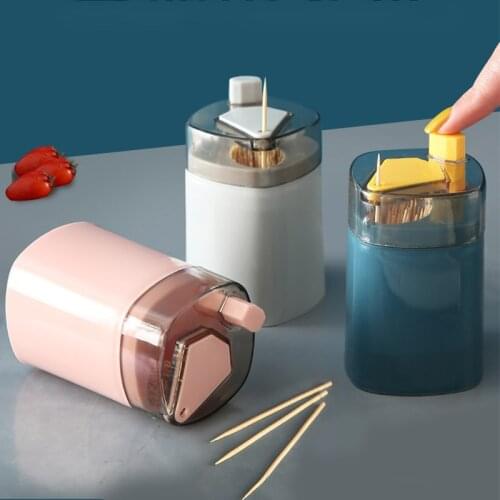Toothpick Box Automatic Creative Toothpick Holder Automatic Pop-up Toothpick Dispenser Household Dining Table Storage Box