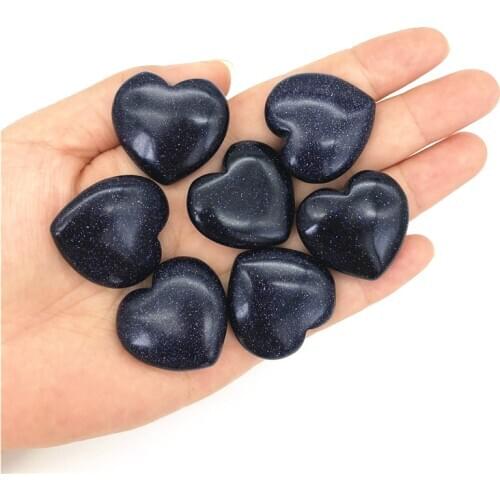 Beautiful 1PC Blue Sandstone Crystal Gemstone Crystal Heart Shaped Meditation Healing Chakra Polished Natural Quartz Crystals