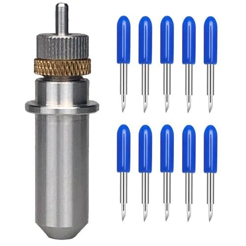 60 Degree 10pcs Plotter Blades Vinyl Cutter for Gcc Jaguar +1pc Blade Holder Milling Engraving Machine Cutting Tool