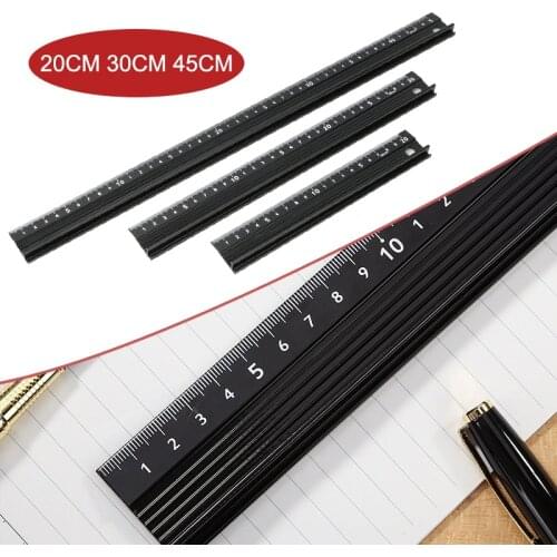 20CM 30CM 45CM Laser Calibration Aluminum Alloy Ruler Student Cutting Protection Anti Slip Drawing Tool for Woodworking Engineer