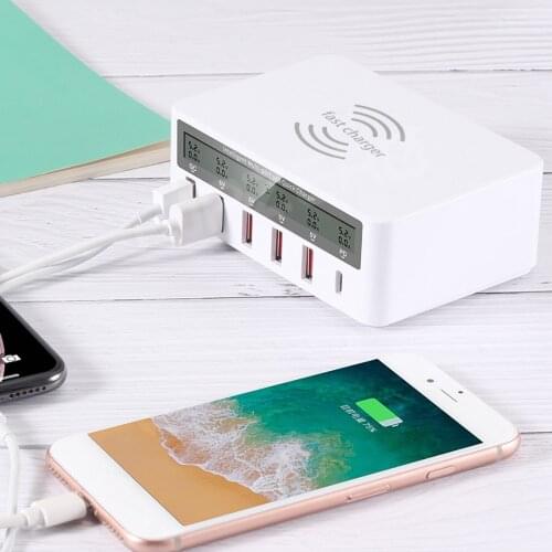 Multiport USB Charging Station with Quick Charge QC 3.0 USB Port PD UK Plug