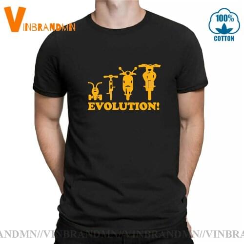 Novelty Youth T shirt men Evolution of a Tricycle Bicycle Moped Motorbike T-shirt for man Short Sleeve Round Collar Tee