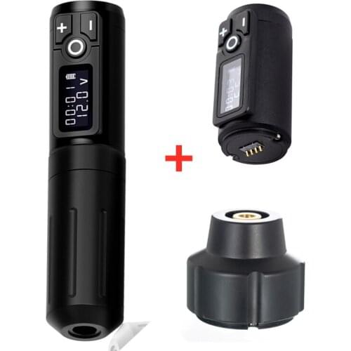 New Arrival Wireless Tattoo Machine Pen Mabuchi Motor With 1950mA/h Fast Charging Battery RCA Adapter Kit Free Shipping