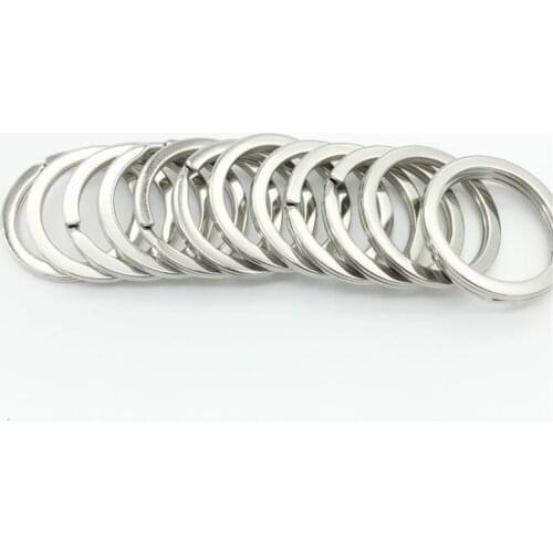 Wholesale 50pcs/lot Keyring Split Ring 25mm 30mm Loop Round Key Ring Keychain Clasps For Making Sleutelhanger Diy Accessories