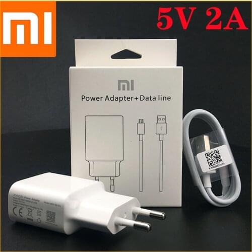 Original Charger XiaoMi Redmi 6 Pro EU Charger Power Adapter 5V/2A Charger Micro USB 2A Cable For Redmi 6A 7A Mi A2 Lite MIX 4