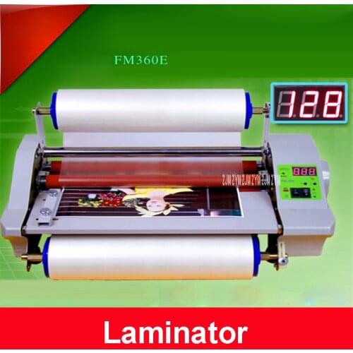 CNC stepless speed modulation FM360E Hot&Cold Laminator hot mounted stickers cold mounted photo lamination film machine 1.2m/min