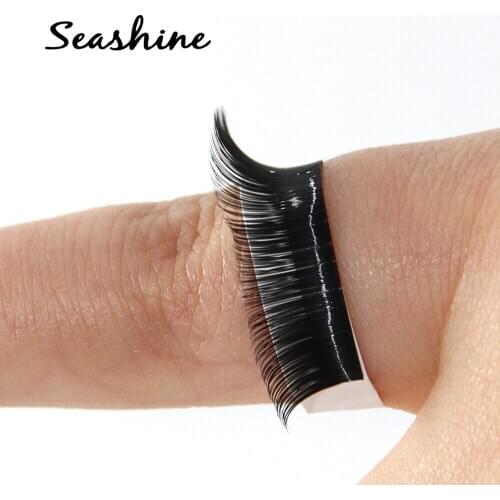 Lashes 8-15mm Cashmere Flat Lashes Eyelash Extensions Ellipse Lash Materials Korea thick eyelashes Seashine C D Curl