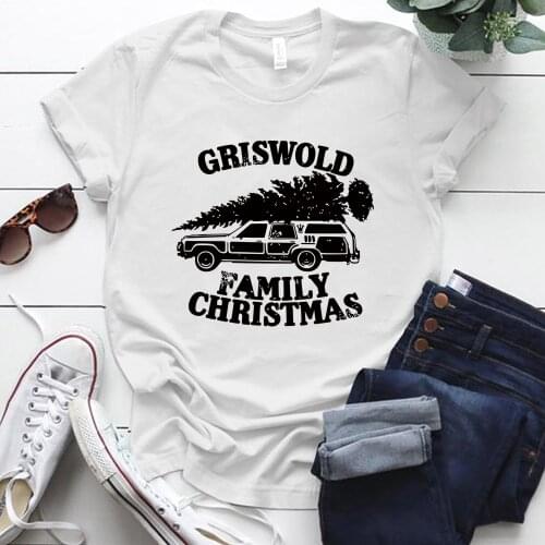 Merry Christmas T Shirt Transport Christmas Tree Printing Femme T-shirts Loose Crew O Neck Holiday Gift Tshirt Women Y2k Tops