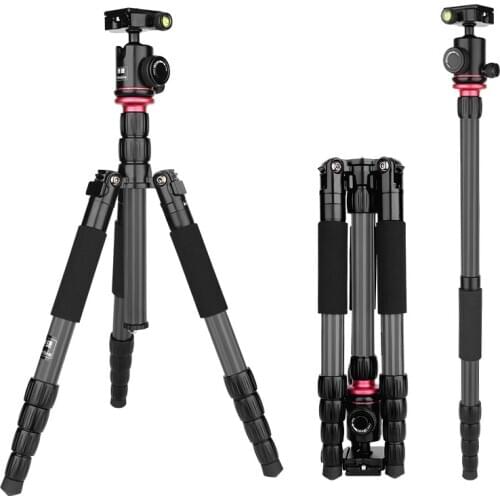 Professional Carbon Fiber Tripod for Digital Camera Tripode Suitable Portable for Travel Quality Series Camera Stand 153cm Max