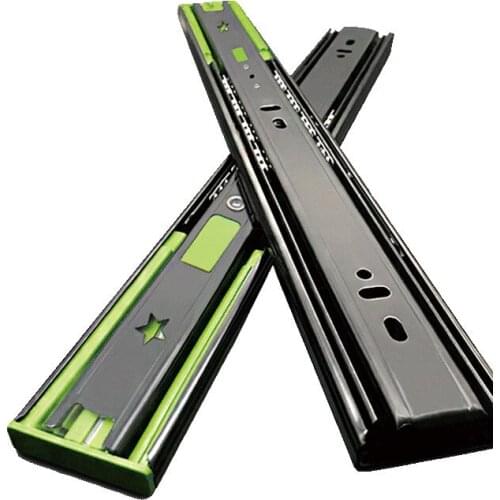 12-22 Stainless Steel Cabinet Slides Soft Close Three-Section Drawer Rails Drawer Slides Buffer Damper Rails Furniture Hardware