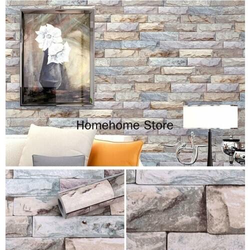 Vinyl Bright Brick Self Adhesive Wallpaper Peel and Stick Contact Paper DecorWallcoverings For Living Room