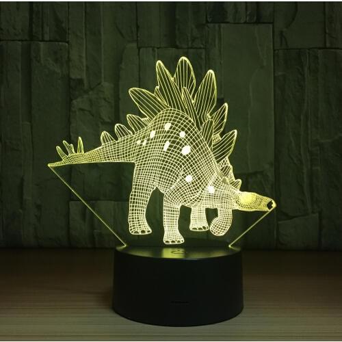 2018 New Sword Dragon 3d Night Wholesale Lovely 7 color change 3D Lamp Christmas decorations gift for baby room lights