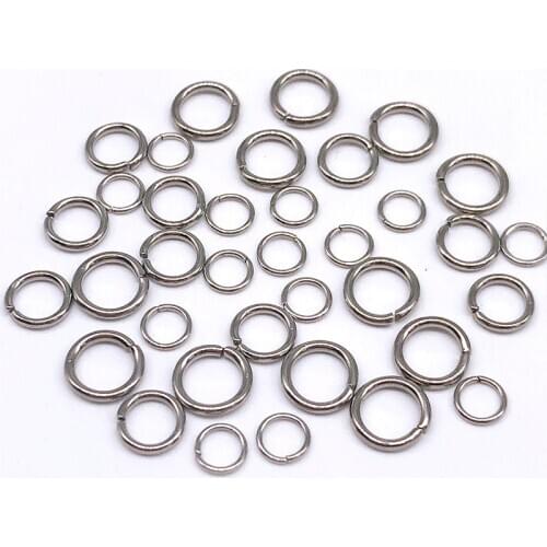 4 5 6mm 500pcs/lot Stainless Steel Jump Rings Split single Open ring Silver color Connector DIY Jewelry Findings Components
