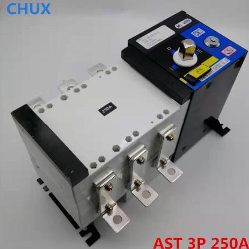 ATS 3P 250A Dual power automatic switch PC grade 220V/ 230V/380V/440V 3 pole automatic transfer switch ats