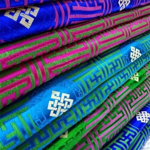CF904 Red/Green/Rose/Blue Chinese Style Brocade Jacquard Fabric Buddhism Home Textile DIY Sewing Materials
