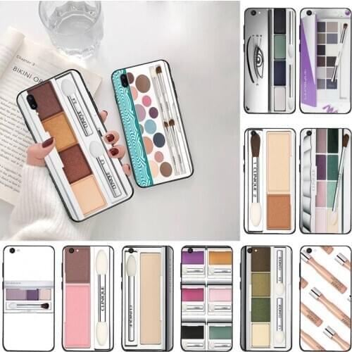 CUTEWANAN Clinique eyeshadow case Black TPU Soft Phone Case Cover For Vivo Y91c Y17 Y51 Y67 Y55 Y93 Y81S Y19 V17 vivos5